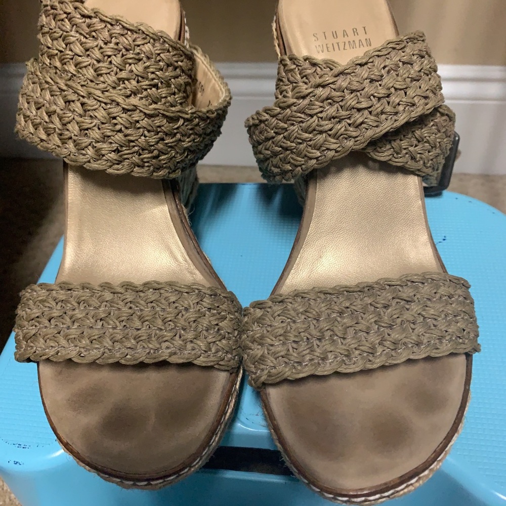 Stuart Weitzman/Alex Crocheted Wedge Espadrilles